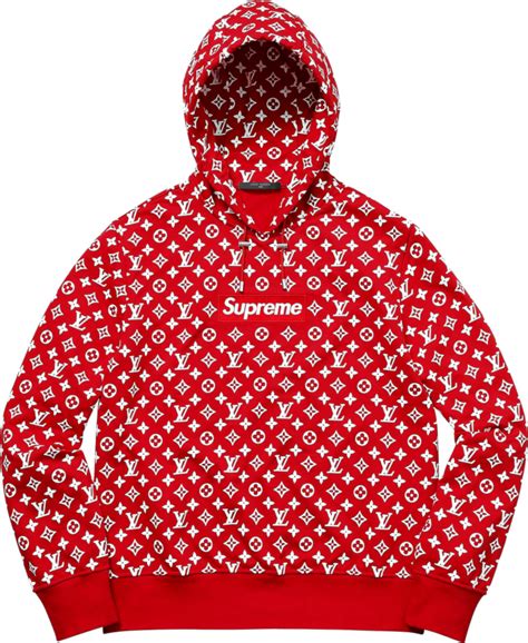 red supreme hoodie lv|louis vuitton red monogram hoodie.